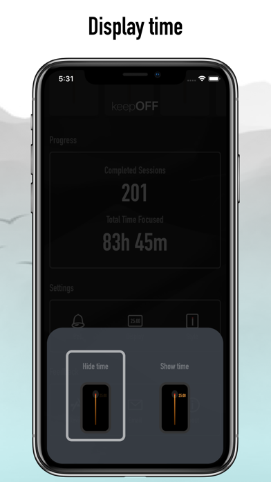 keepOFF - focus timer screenshot1