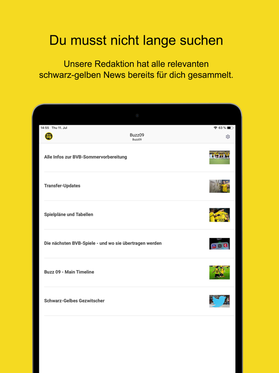 Buzz09 – die Dortmund Timeline iPad screenshot 4 - News app