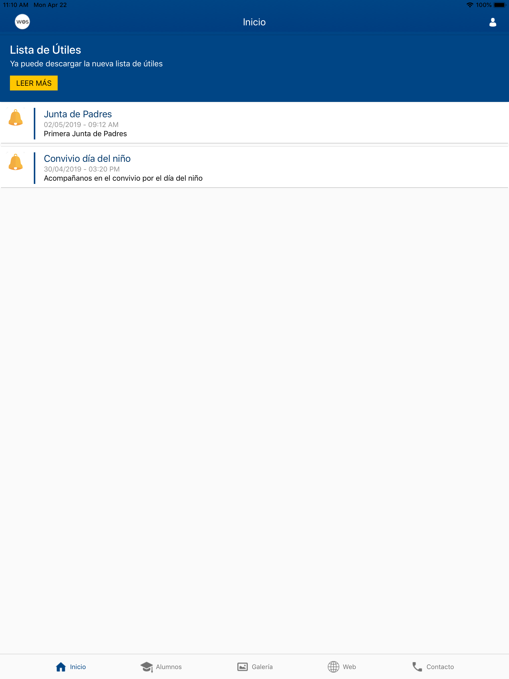 Colegio WOS screenshot 9