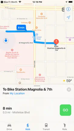 Bike Stations Fort Worth iPhone image 3