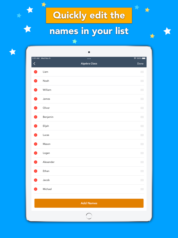 Random Name Picker Tools iPad screenshot 9 - Productivity app
