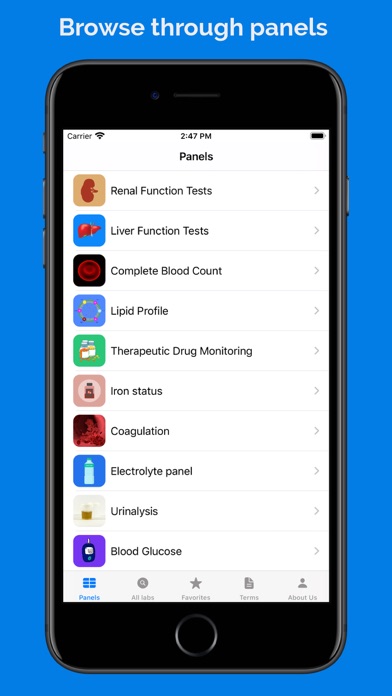 Lab Values Pro: Lab reference Schermata dell'app