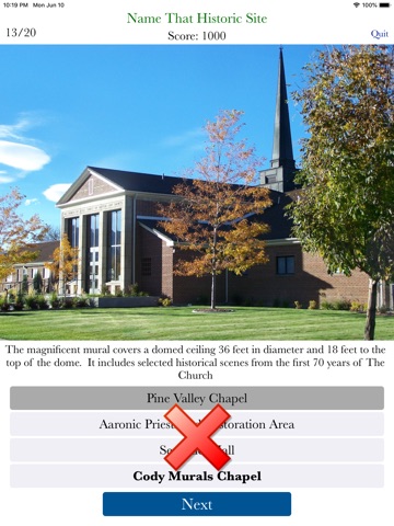 Holy Places Quiz Game iPad screenshot