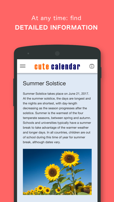 Cute Calendar PRO Screenshot
