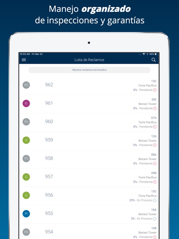 Seggac iPad screenshot 1 - Business app