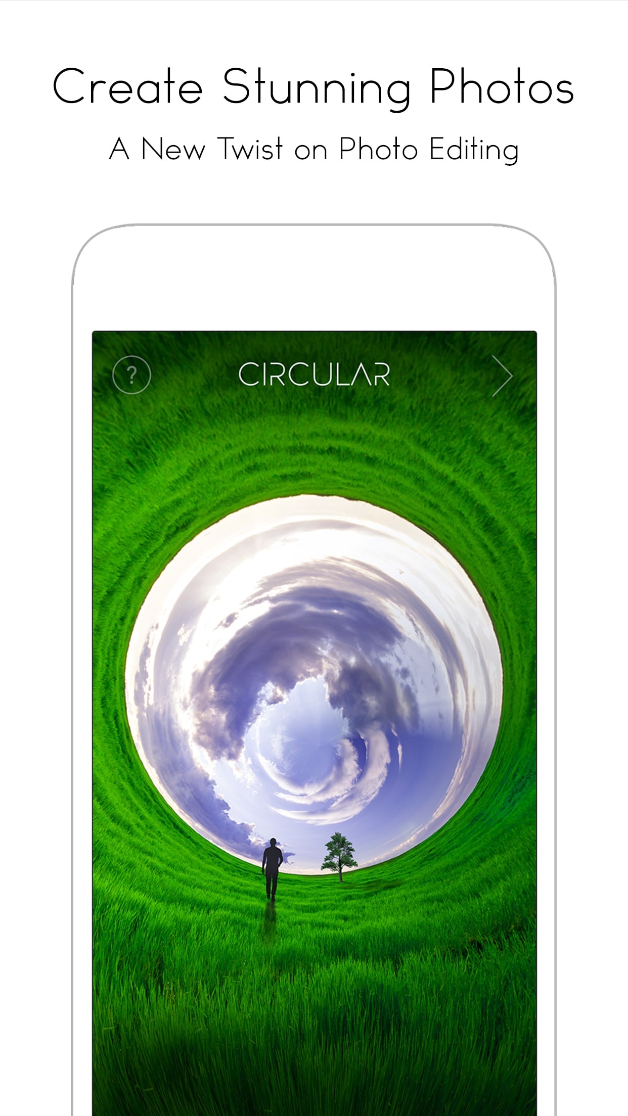 Screenshot do app Circular Tiny Planet Editor