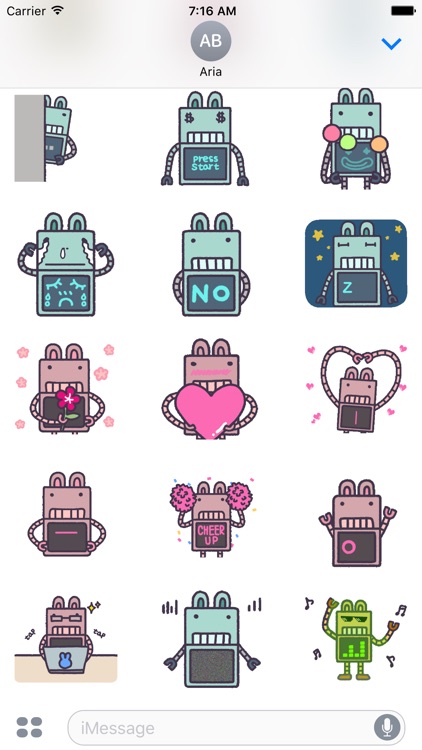 Animated Rabbit Robot Sticker