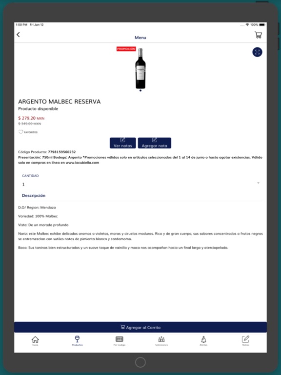 La Cubiella iPad screenshot 5 - Food & Drink app