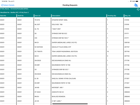 BHT Mumbai Prescription Diary iPad screenshot