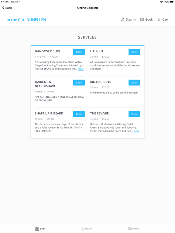 In The Cut Barbershop iPad screenshot 2 - Health & Fitness app