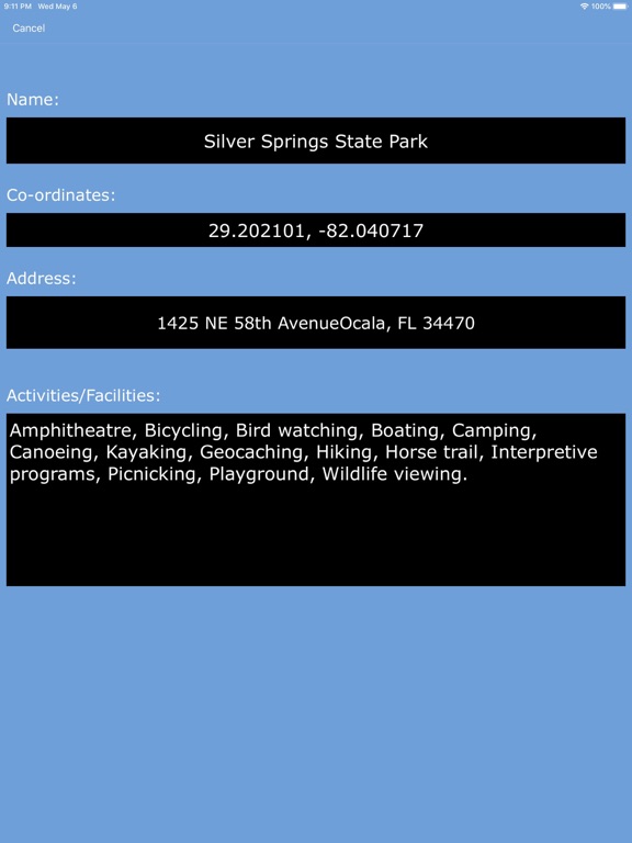 Screenshot #5 pour Florida State Parks & Areas
