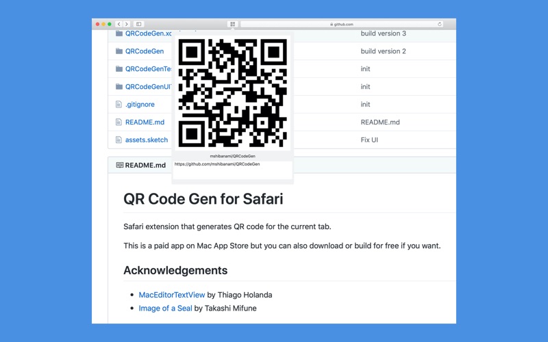 Screenshot #1 pour QR Code Gen for Safari