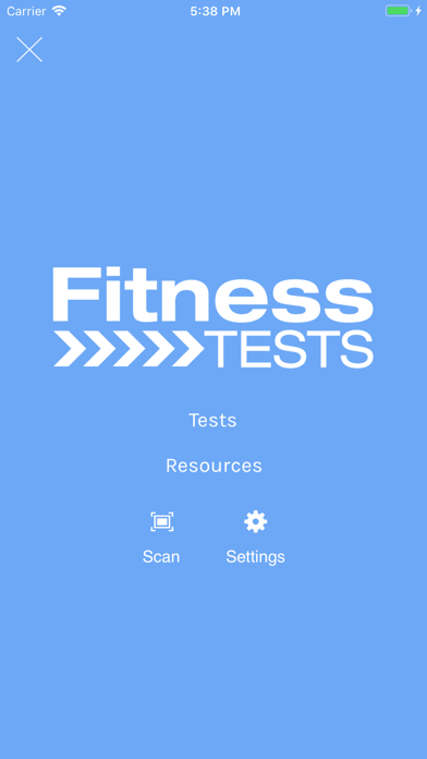 Fitness Tests Screenshot