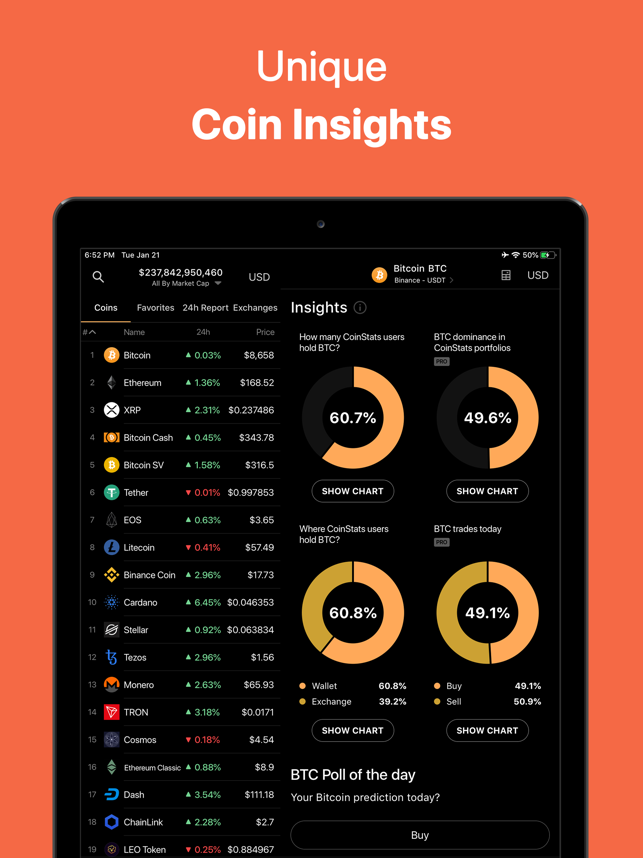 Coin Stats - Crypto Portfolio Screenshot