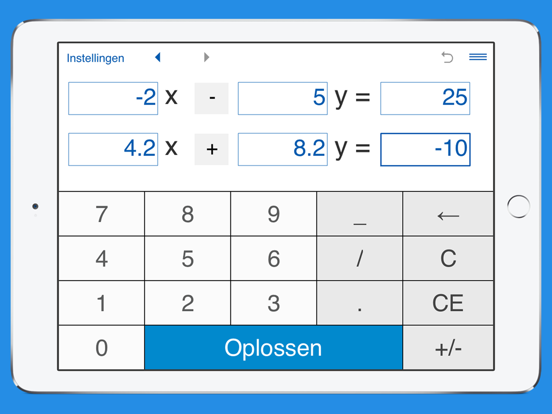 Stelsels van vergelijkingen iPad app afbeelding 5