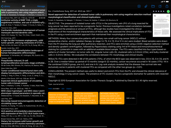 PubMed On Tap iPad app afbeelding 2