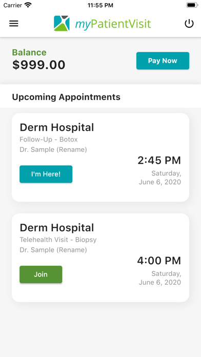 myPatientVisit screenshot 2