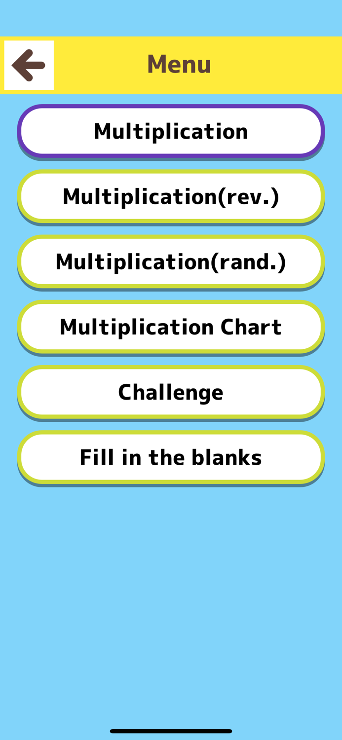 Multiplication Table Practice