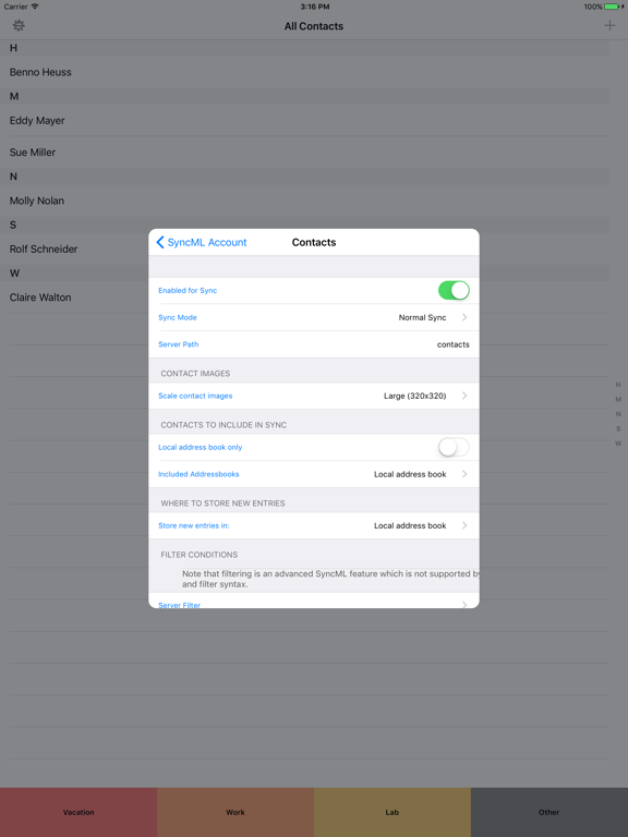 Screenshot #4 pour SyncML LITE 4