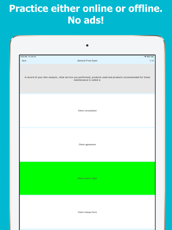 Esthetician Exam Center iPad screenshot 5 - Education app