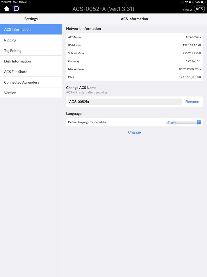 #8. ACS Manager (iOS) 由: Aurender Inc.