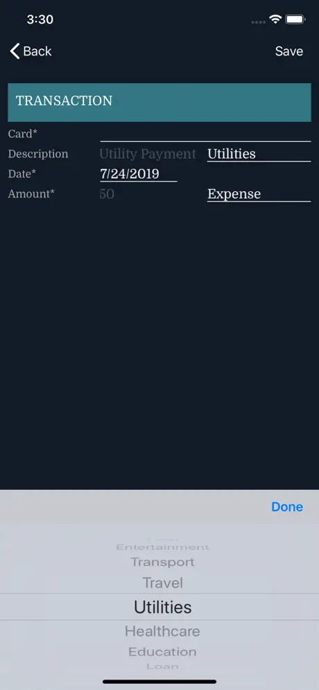 Credit Card Expenses Manager