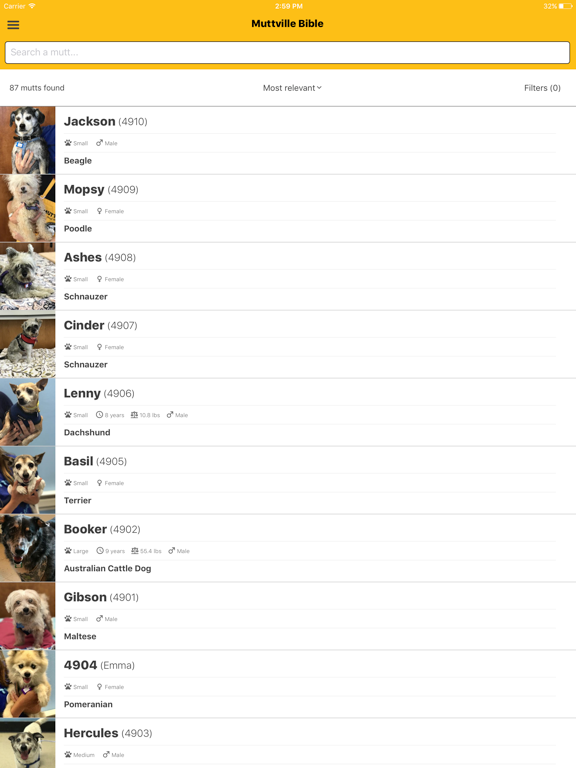 Muttville iPad screenshot 1 - Productivity app