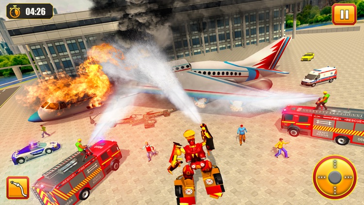 Robot Fire Truck Driver screenshot-3