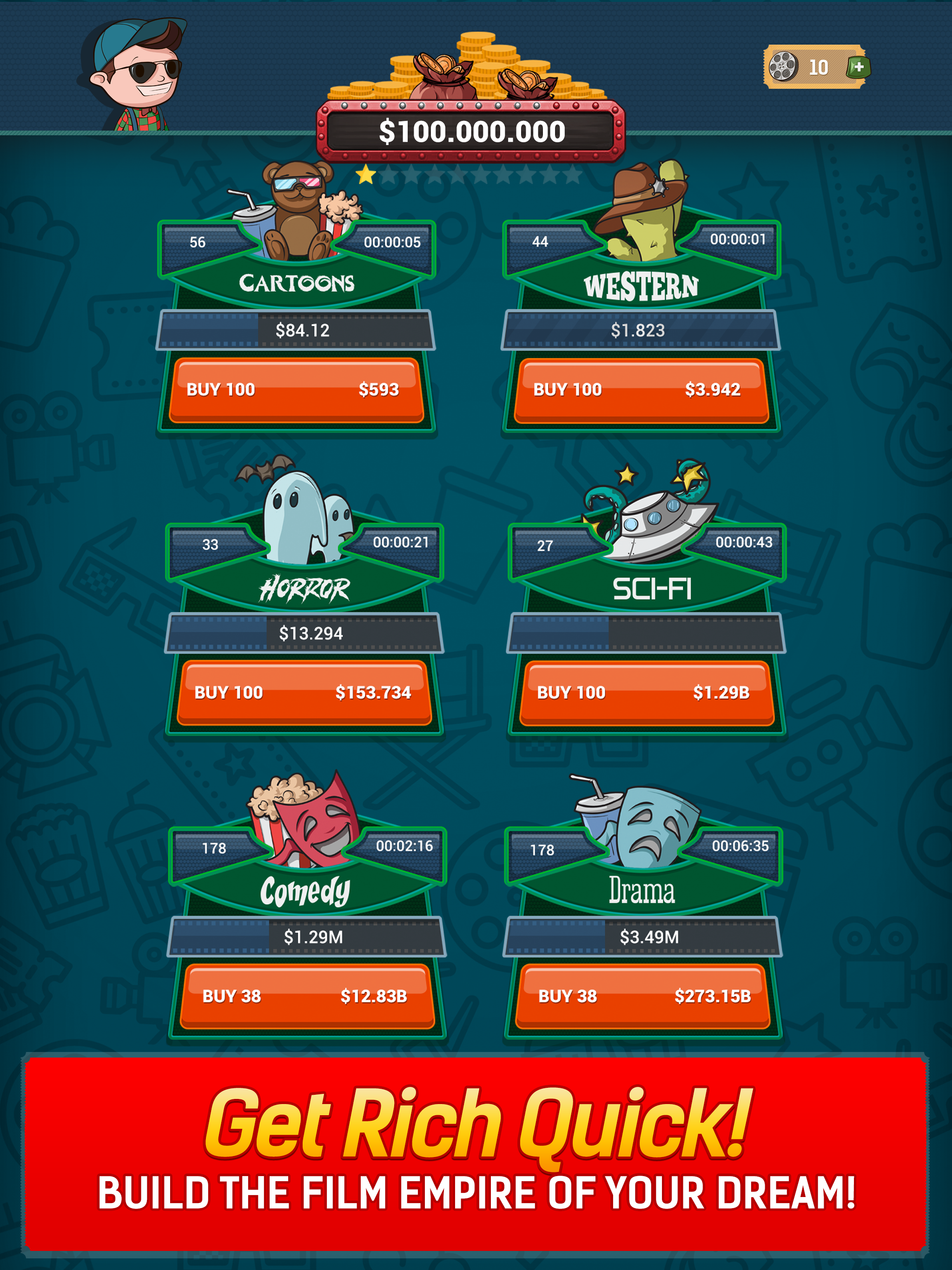 Idle Film Empire Clicker screenshot 6