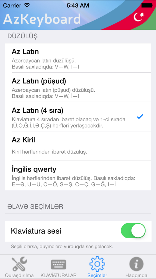 #1. AzKeyboard (iOS) 由: Amidos