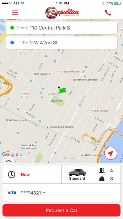 Screenshot #3 pour Republica Car & Limo