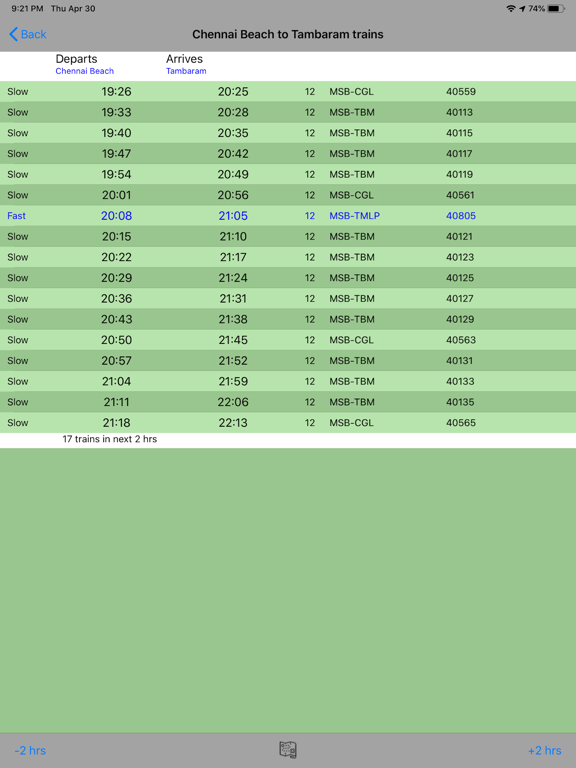 Screenshot #5 pour Chennai Local Train Timetable
