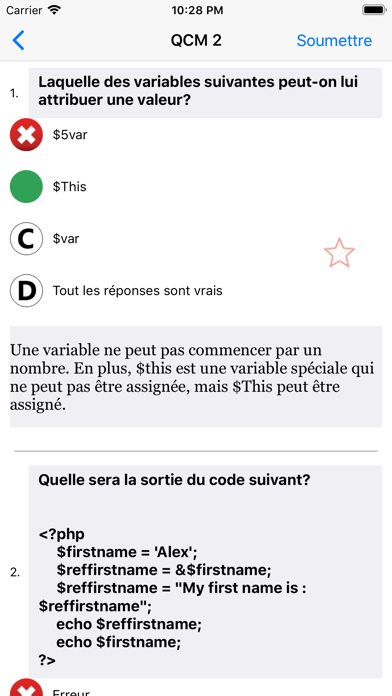 QCM Langage Informatique screenshot 2
