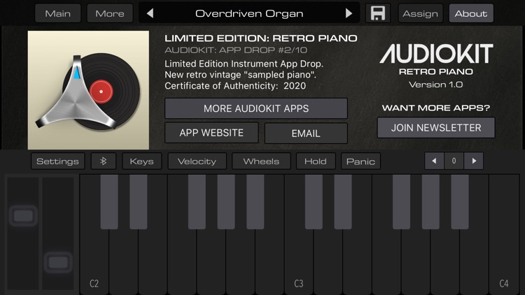 AudioKit Retro Piano