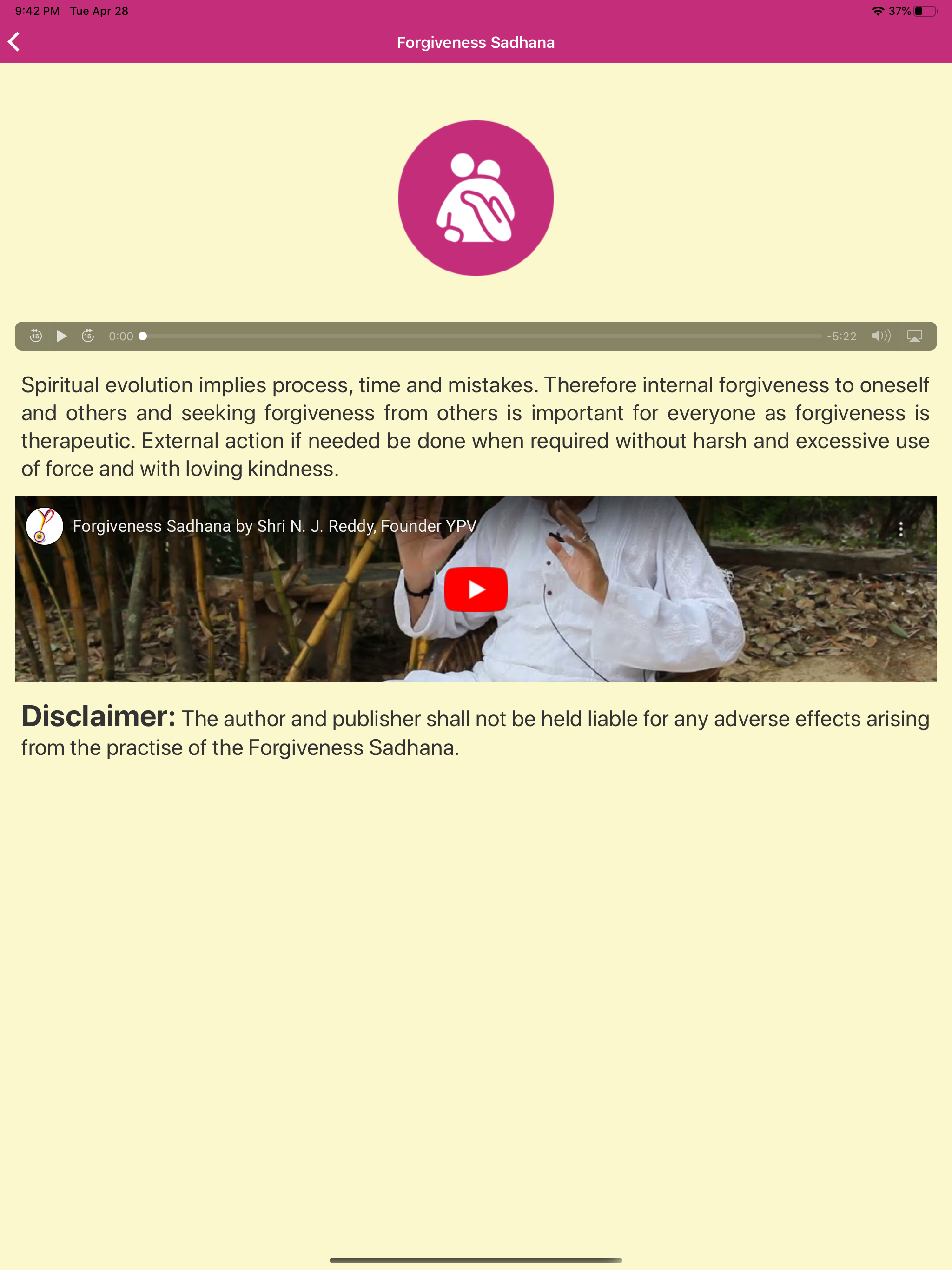 YPV Sadhana - English