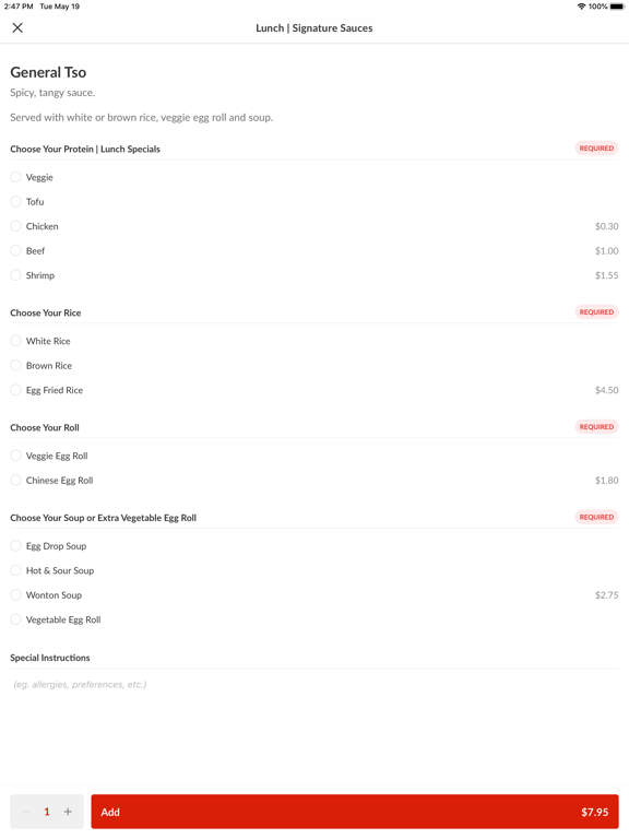 Heights Asian Cafe HTX iPad screenshot 4 - Food & Drink app