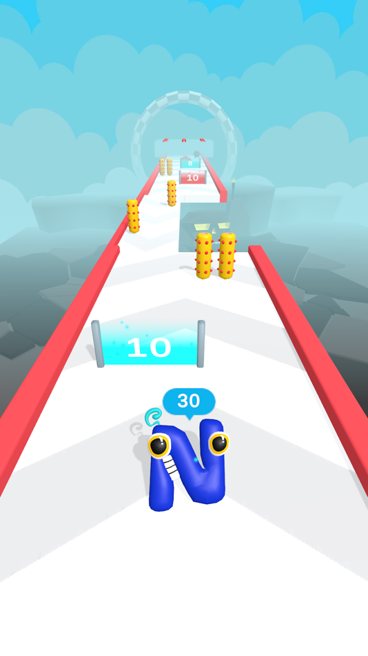 #4. Alphabet Run 3D (iOS) By: Adnan Sohail