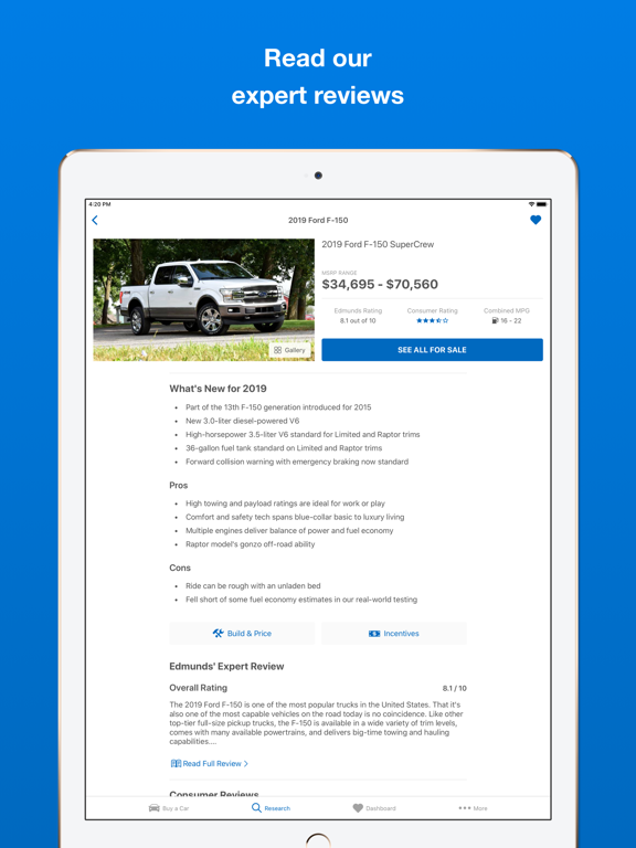 Edmunds - Shop Cars For Sale iPad screenshot 6 - Shopping app