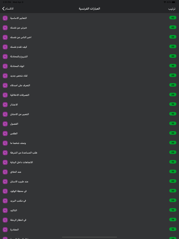 تعلم اللغة الفرنسية