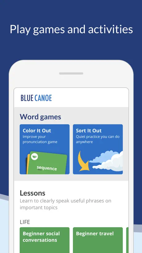 Blue Canoe: Speak English