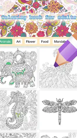 Game screenshot Coloring Book for Adult Sketch hack