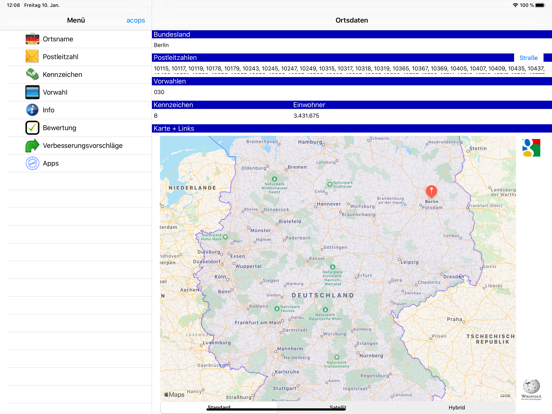 Screenshot #4 pour Ortsdaten