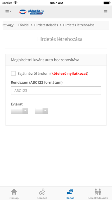 JóAutók Screenshot