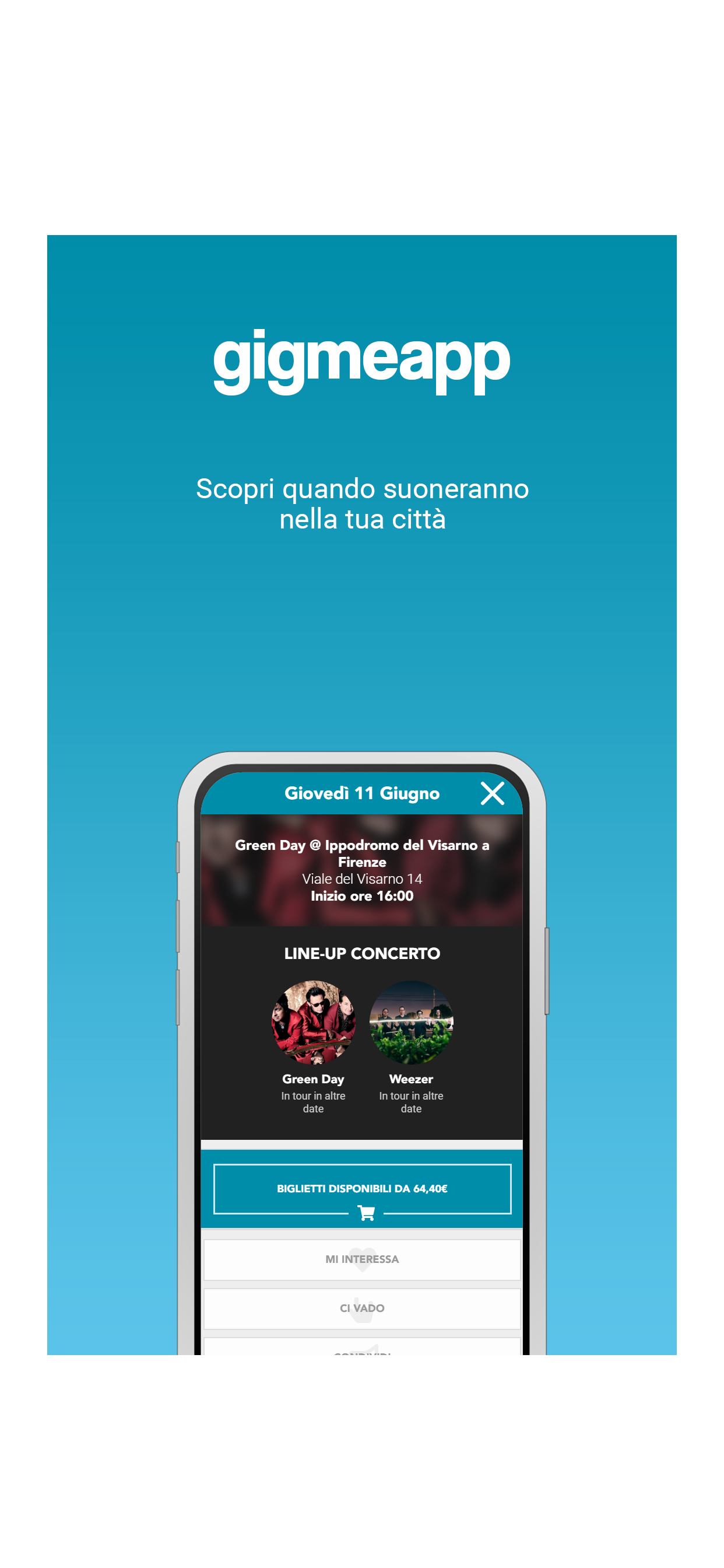 Gigmeapp concerti screenshot 3