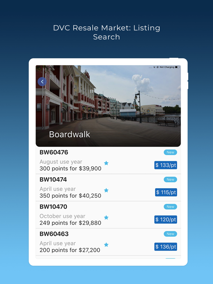 DVC Resale Market Search App