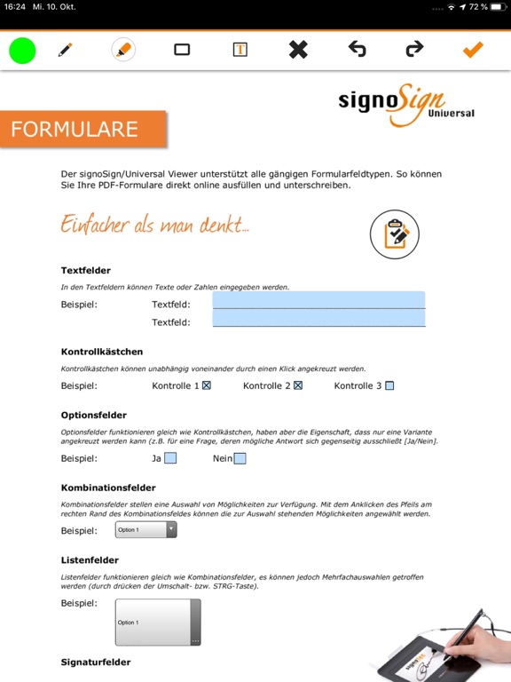 signoSign Universal iPad screenshot