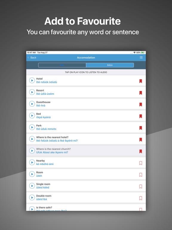 Speak Efik and Ibibio iPad screenshot 4 - Productivity app