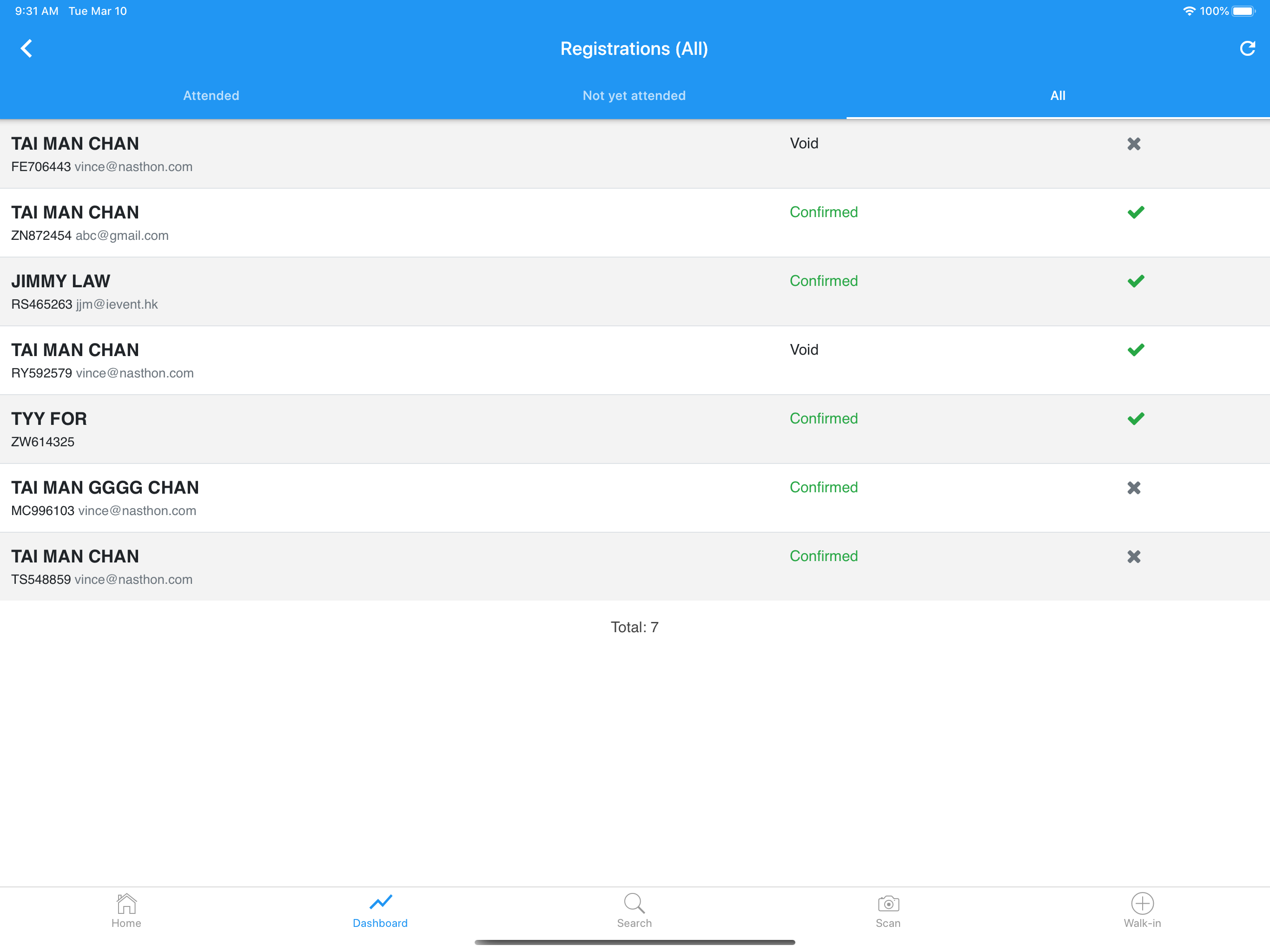 iEvent Check-in