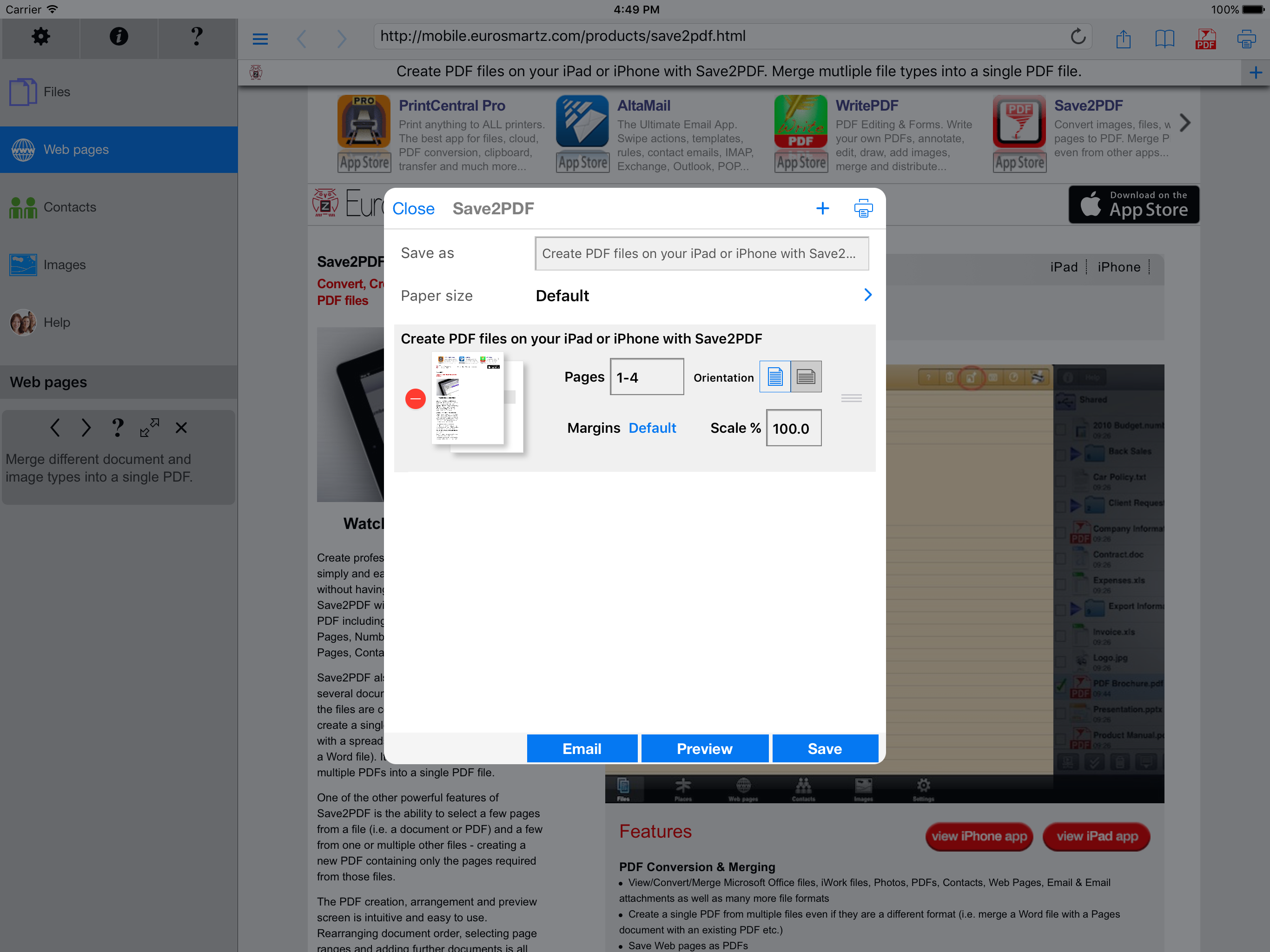 Save2PDF screenshot 3
