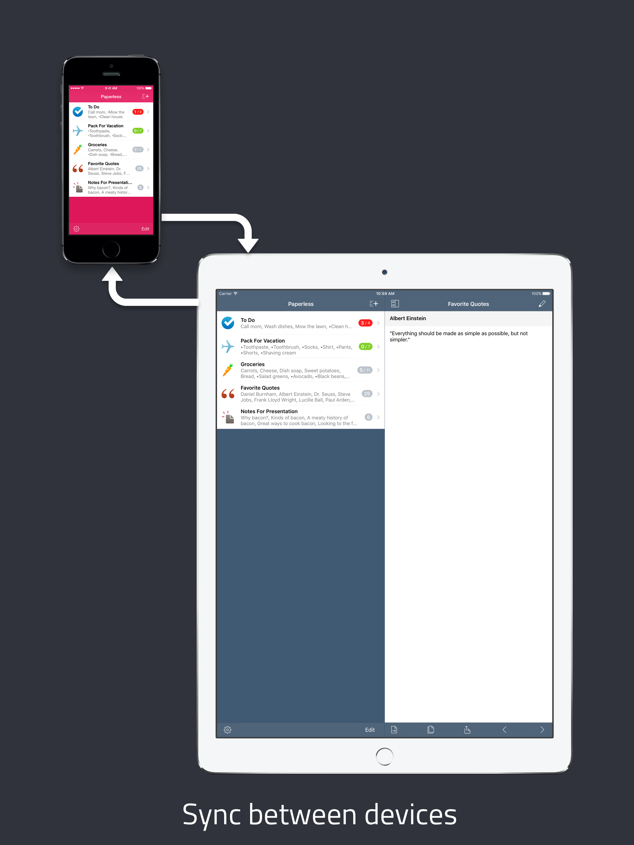 Paperless: Lists + Checklists